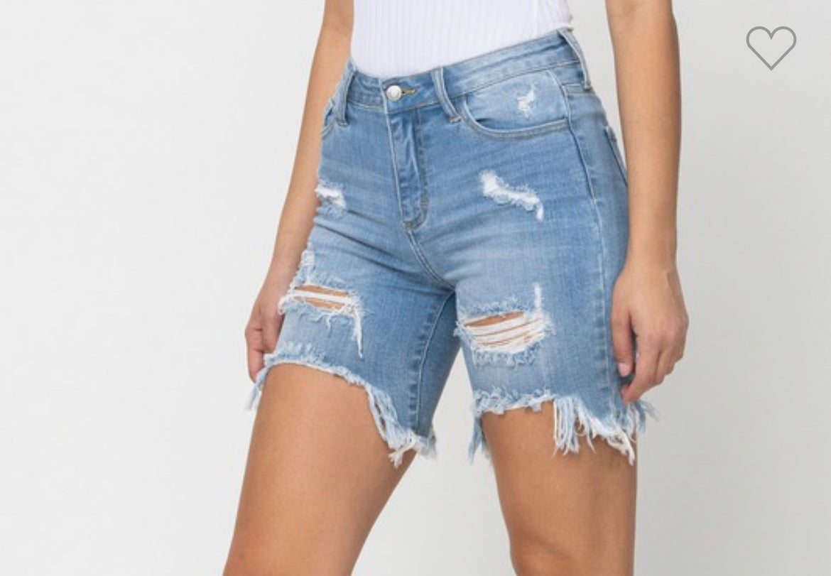 Distressed bermuda jean on sale shorts