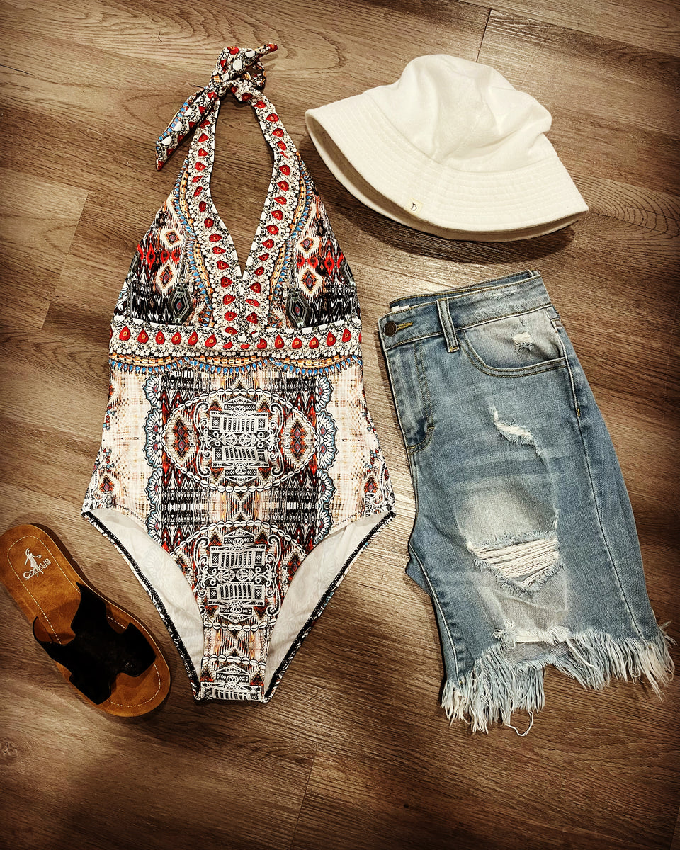 White Terry Cloth Bucket Hat Fashion Gem Apparel