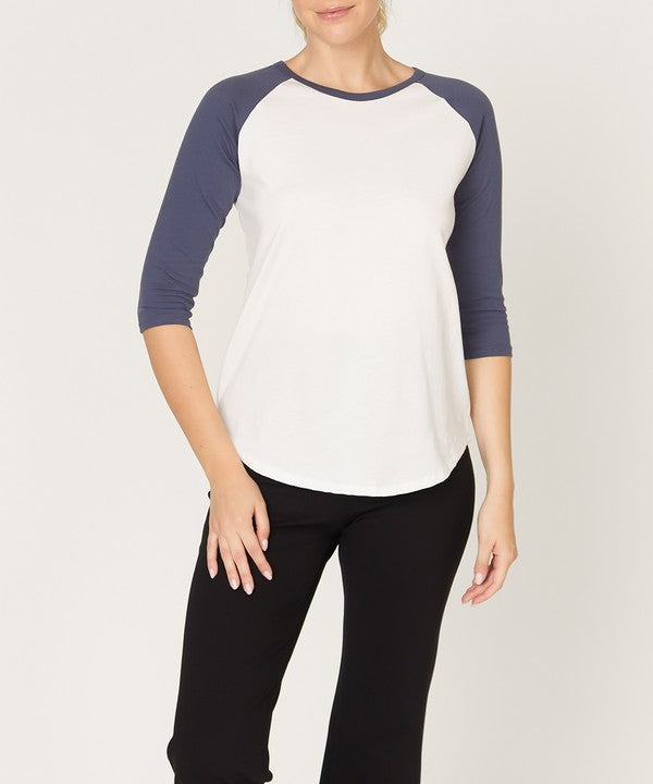 トップス bicolor raglan sleeves jersey tops Amazon.com: Underhood of London Black-White Women's Baseball