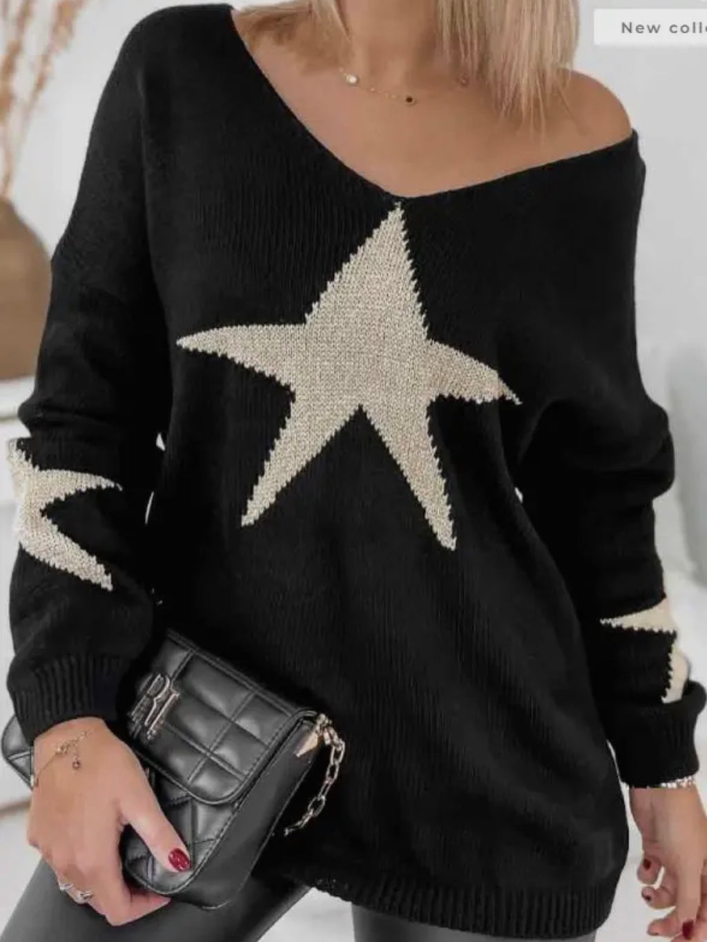 Sara Gold Star Sweater