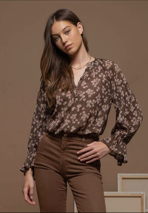 Charlie Floral Peasant Blouse