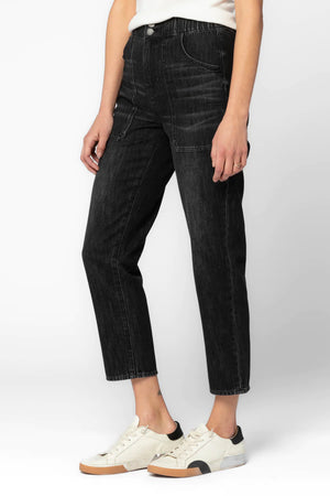 Elina Cropped Black Jean