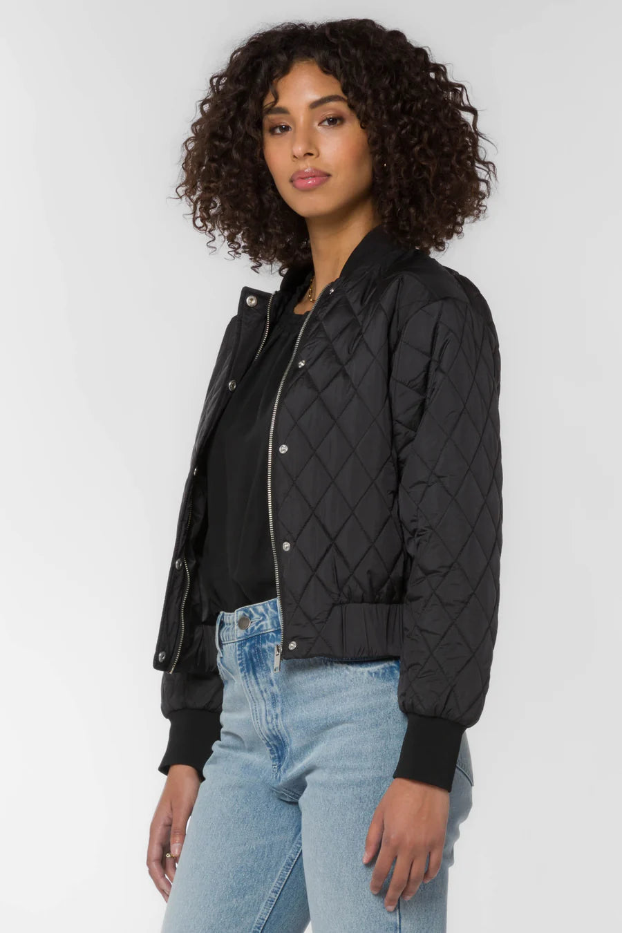 Sakura Black Bomber Jacket