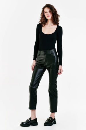 Brooklyn Black Vegan Cargo Cropped Pant