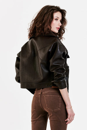 Kingston Coffee Vegan Leather Jacket