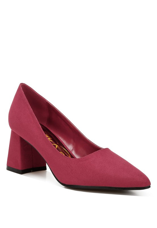 Malai Block Heel Pumps