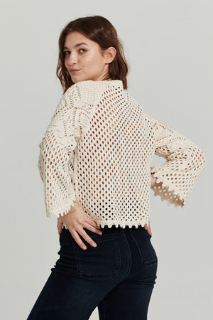 Marissa Crochet Mesh Sweater