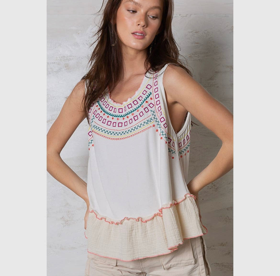 Darla Embroidered Top
