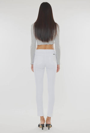 Paige Ankle Skinny - White