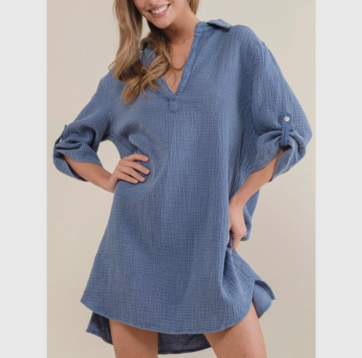 Faith Henley Shirt Dress
