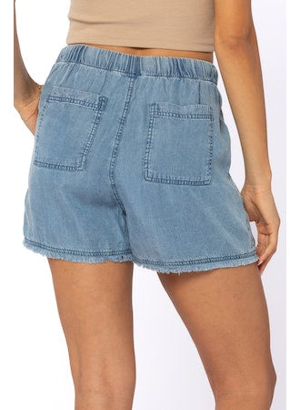 Sandy Dark Chambray Shorts