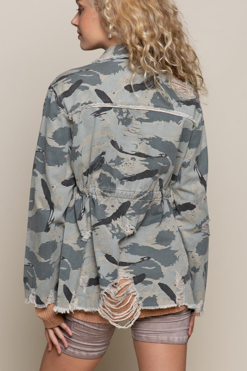 Vintage Camo Twill Shirt Jacket