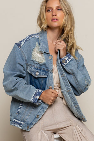 Distressed Denim Jacket