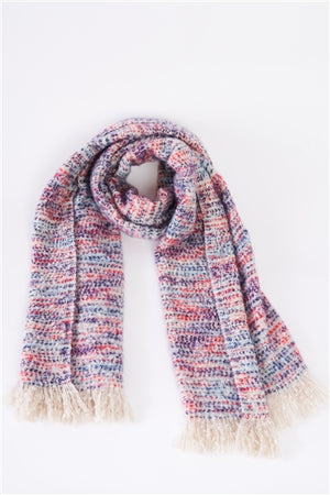Boho Multi-Color Knit Scarf