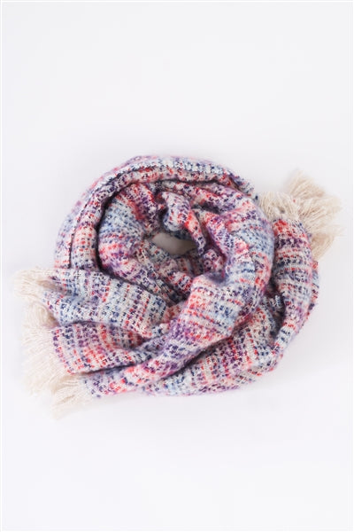 Boho Multi-Color Knit Scarf