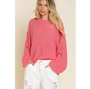 Pink Thin Knit Sweater