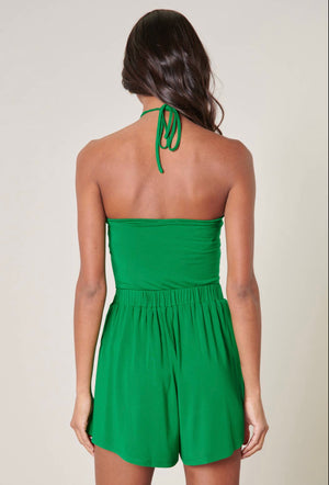 Green Rafaela Convertible Cutout Jersey Knit Top