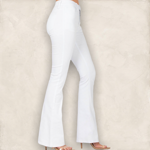 Fabulous White Stretch Flare Jeans