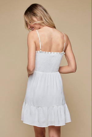Smocked White Dress