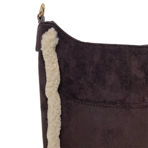 Shelly Faux Suede Crossbody - Coffee