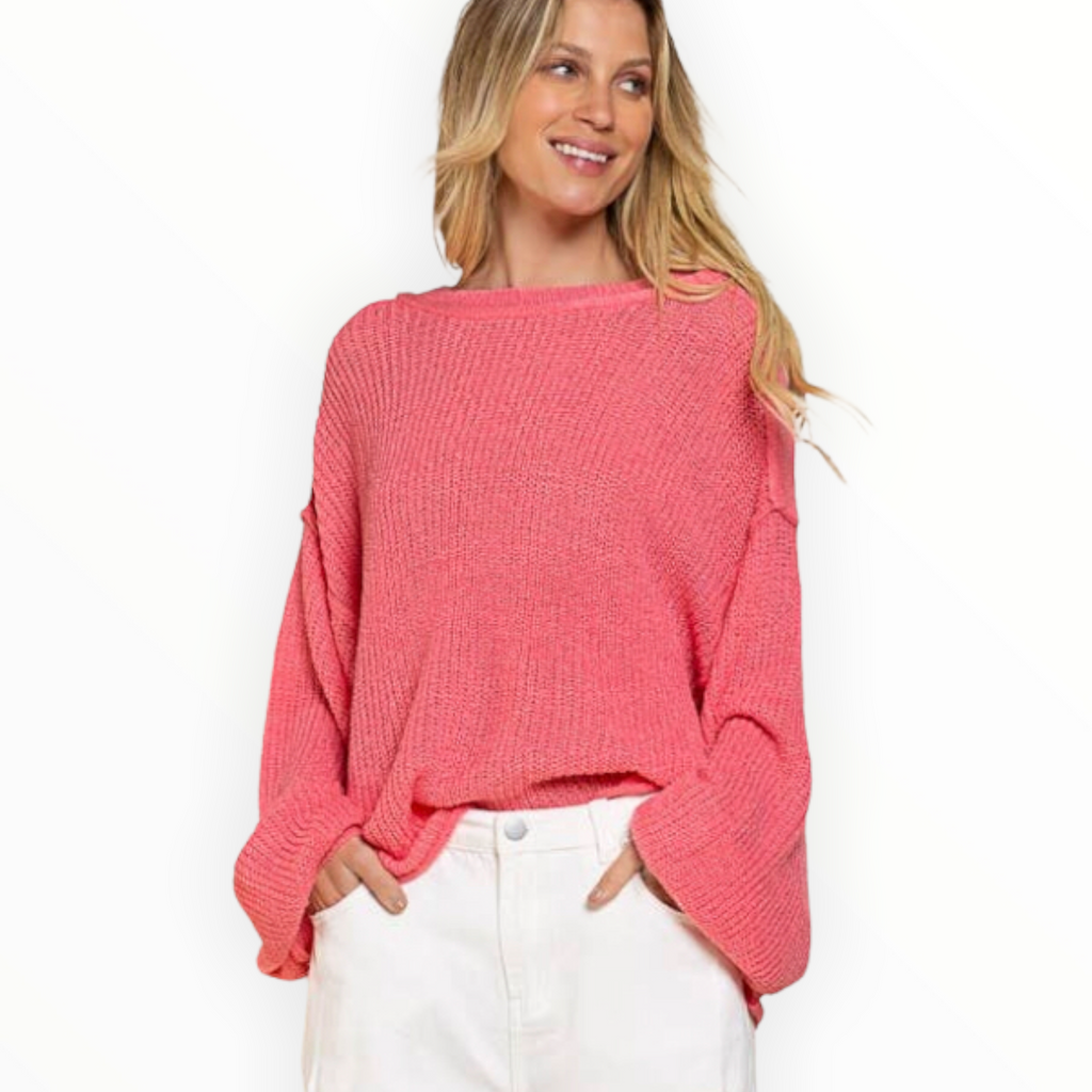 Pink Thin Knit Sweater