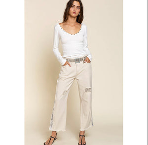 Twill Cropped Pant